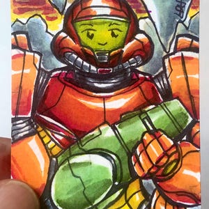 Encargos de un solo personaje, a todo color, tamaño de tarjeta coleccionable ACEO