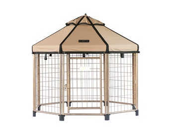 PetGazebo® Dog Kennel with Market Top Canopy, 4ft