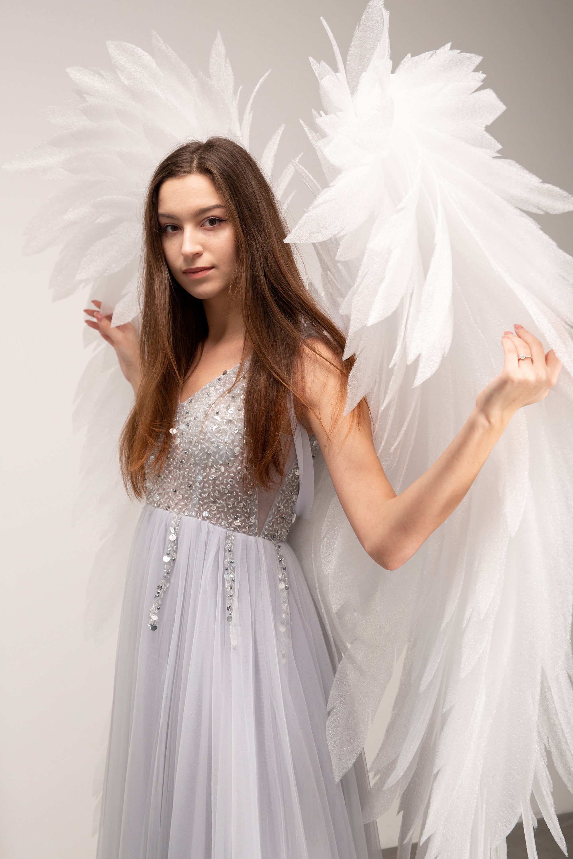 Treatürself angel wings long dress White White Wings for Photoshoot Victoria Secret Wings With 200