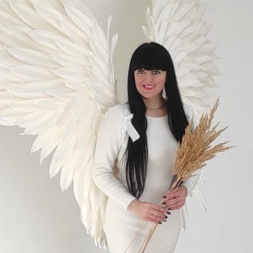 Costume Angelo Bambino Per Natale | Abito Bianco Con Dettagli Argentati, Ali E Alone | Vestito Per Recita E Chiesa