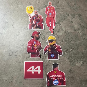 Set di adesivi Lewis Hamilton Ferrari