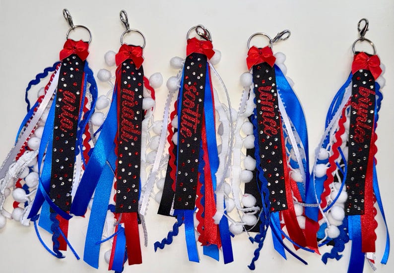 Cheerleading Ribbon Keychains Ribbon Keychain for Dance or Cheer! Show Your Team Spirit!! Custom ...