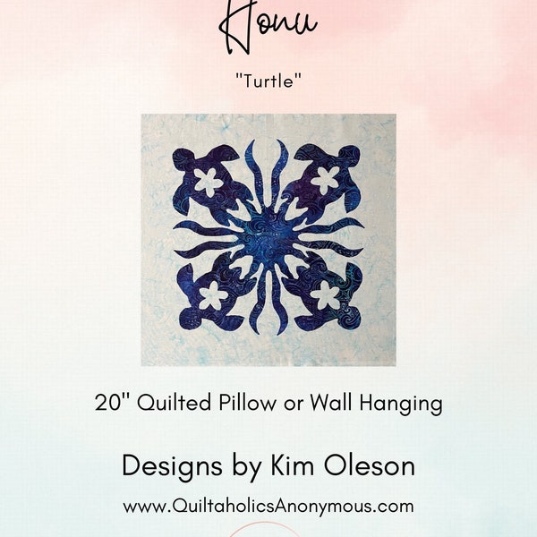 Honu Turtle Hawaiian Applique Quilt Pattern