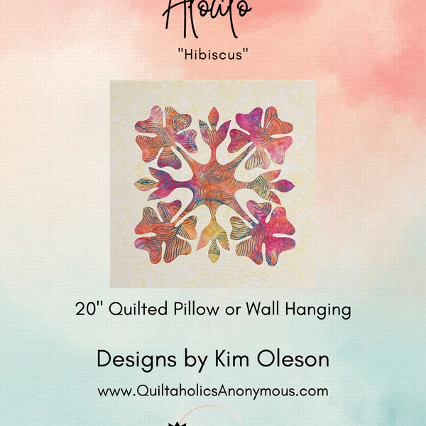 Hibiscus Hawaiian Applique Quilt Pattern