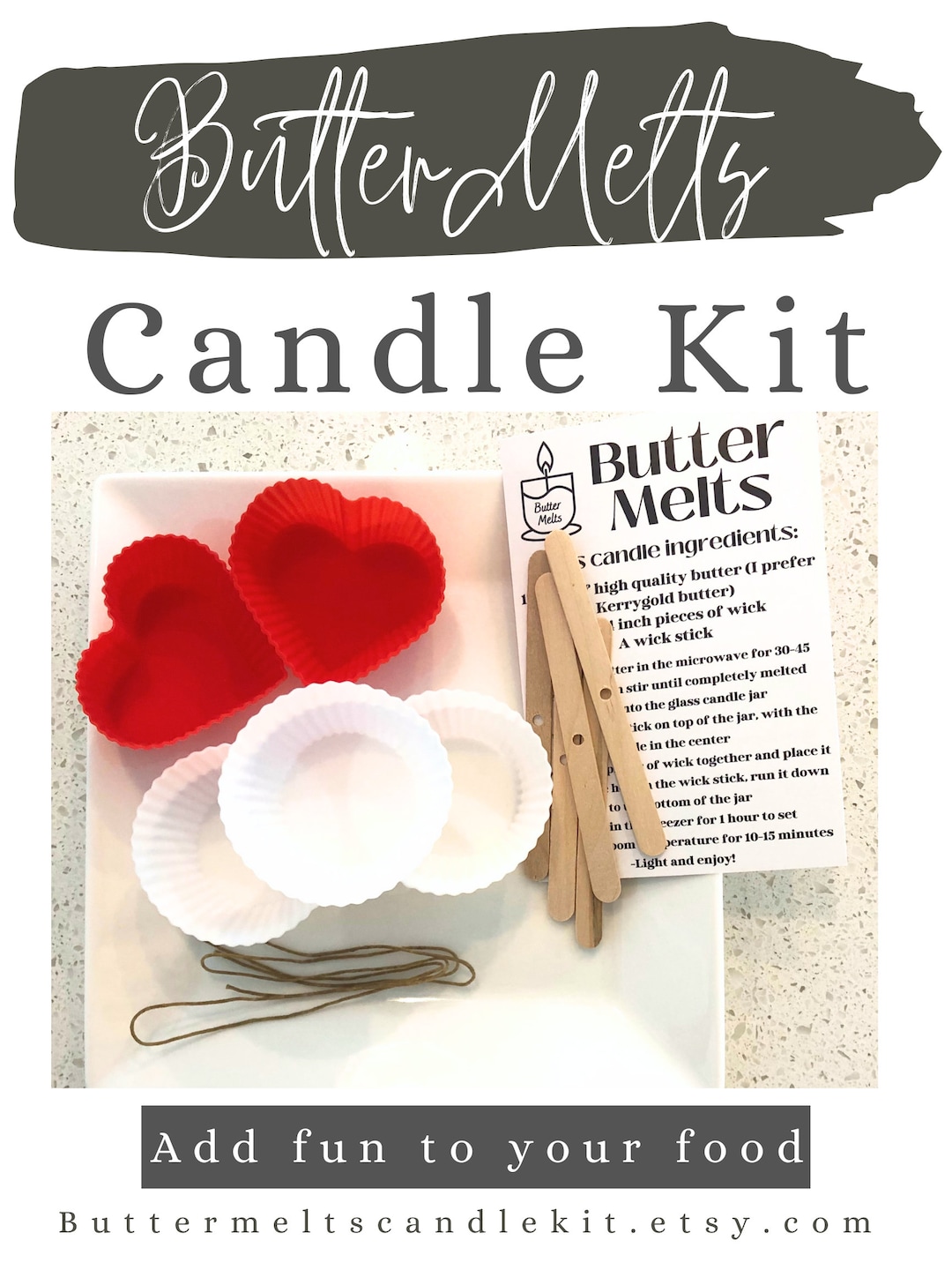 DIY Butter Candle Bundle Kit, Create Fun and Delicious Artisanal Butter