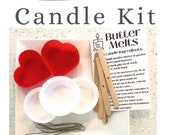 DIY Edible Butter Candle Kit: Heart and Round Mold Kit,  Food Gift, Charcuterie Board decor, Food Art