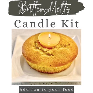 Customizable DIY Edible Butter Candle Kit: 3 Mold Kit, Charcuterie Board Food Art, Candle Making, Dinner Party, Unique Gift