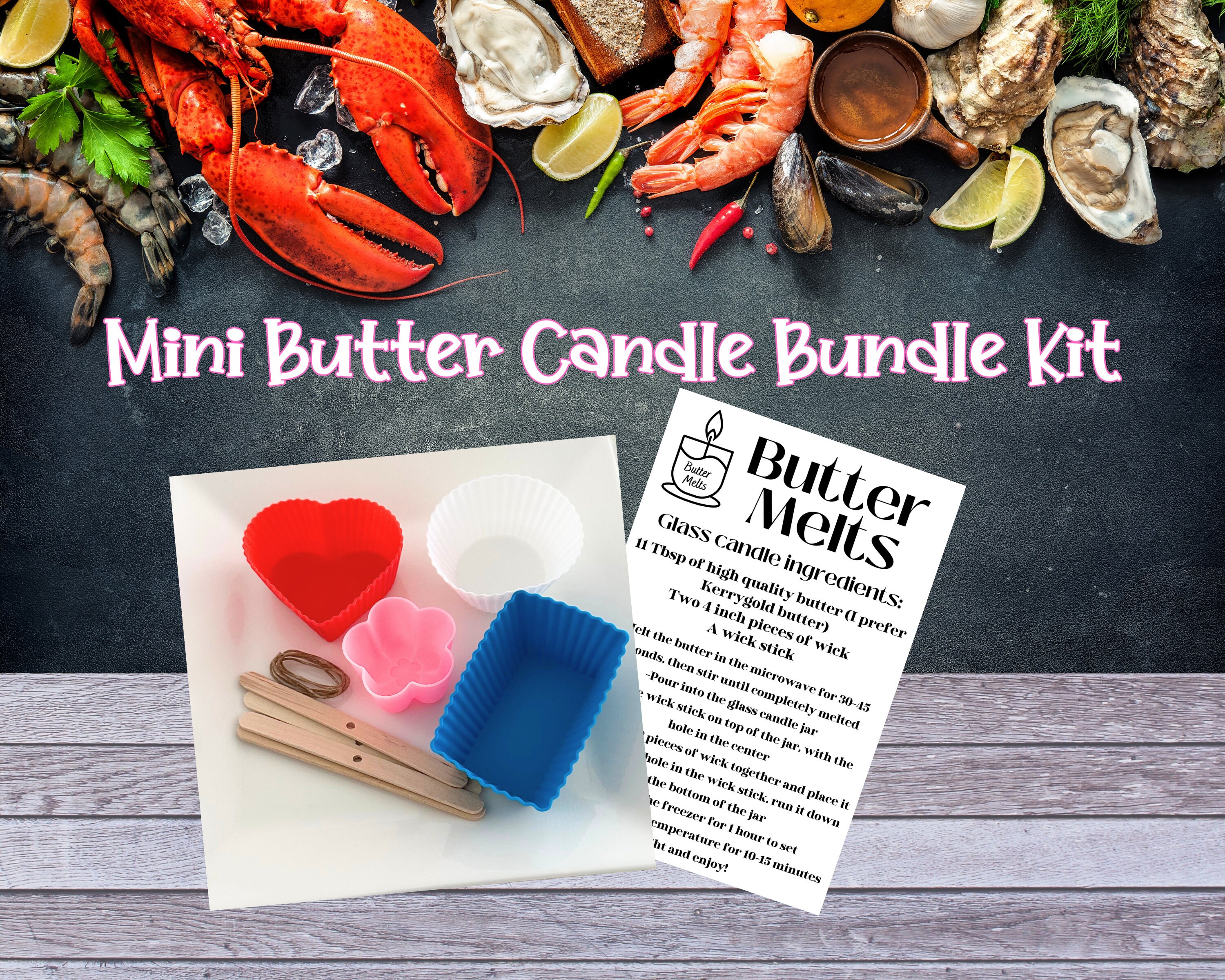 DIY Butter Candle Bundle Kit, Create Delicious Artisanal Butter Candles,  Trendy Dinner Party or Date Night Idea, Bougie Charcuterie Decor 