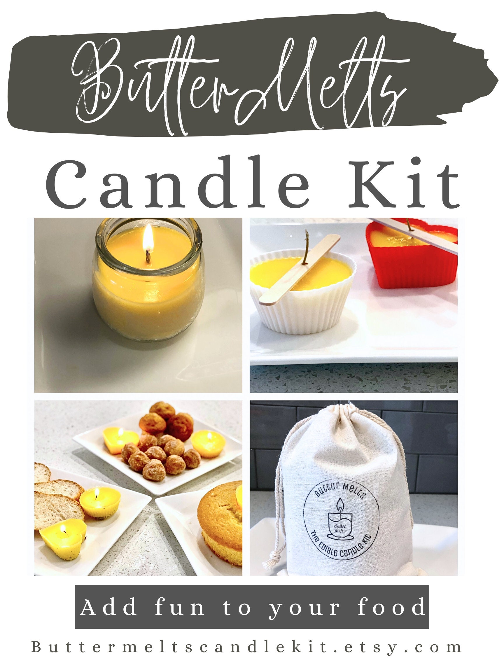 DIY Butter Candle Bundle Kit, Create Delicious Artisanal Butter