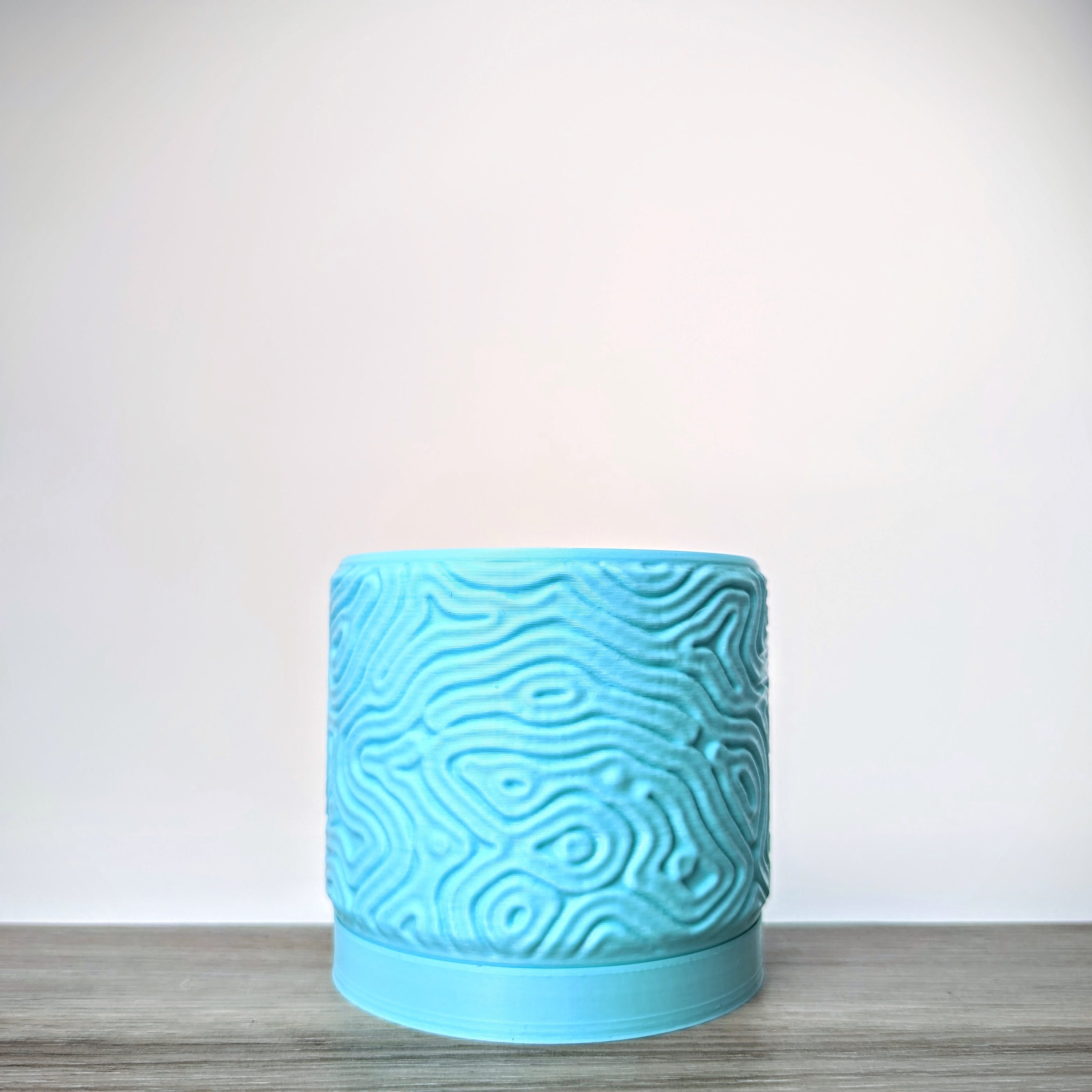 Light Blue Mint Pot Coral Maze Planter With Drainage Tray Etsy