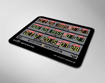 Tillbaka till framtiden musmatta Tillbaka till framtiden DeLorean instrumentpanel