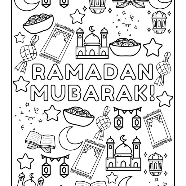 Ramadan & Eid Printable Colouring Page