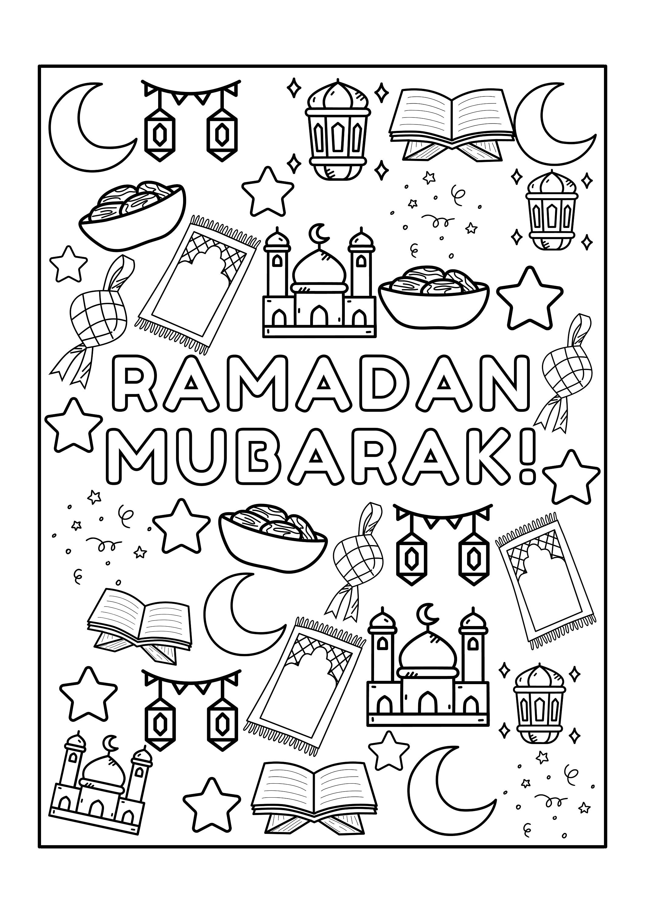Ramadan Eid Printable Colouring Page Etsy