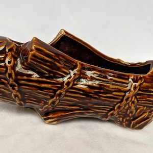 Brown Log Planter