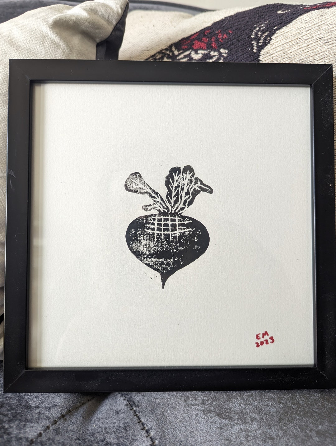 Beet Linocut Print - Etsy Australia