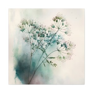 Baby's Breath Watercolor 2 Canvas- Vibrant, Artistic, Decorative, Unique, Timeless, Quality, Eye-catching, Memorable