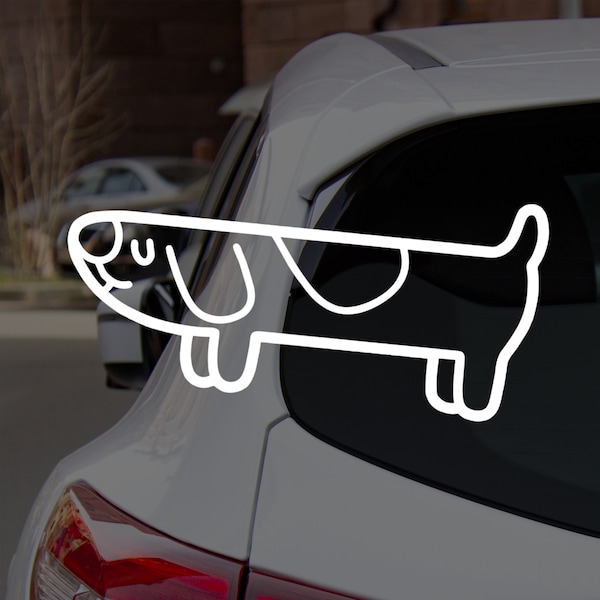 Long Dog Vinyl Decal- Hidden in Every Episode - Premium Waterproof Vinyl- For your car window, taillight, water bottles, laptop, and more!