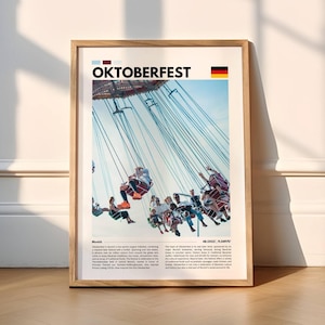 Oktoberfest Munich Photography Poster – Iconic Bavarian Festival Art, German Culture Wall Decor, Oktoberfest Travel Print