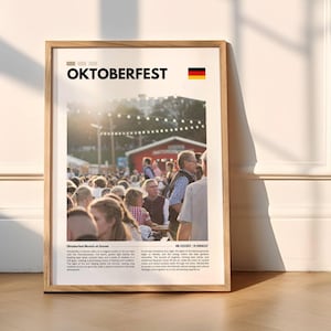 Oktoberfest Beer Garden Photography Poster – Bavarian Festival Art, German Beer Culture Decor, Oktoberfest Travel Print