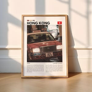 Hongkong-Druck – Original-Taxi-Fotografie-Druck – gedrucktes Poster und herunterladbare/digitale Optionen