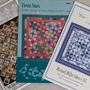 Quilting Pattern Bundle: Card Trick, Triangles, and Wonky Stars