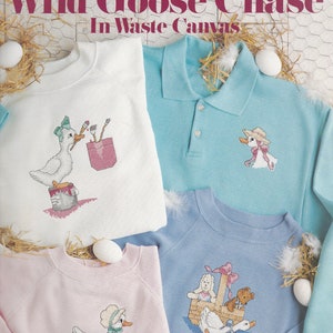 Collection of Cross Stitch Patterns - Bears, Geese, Bunnies, and Kitties