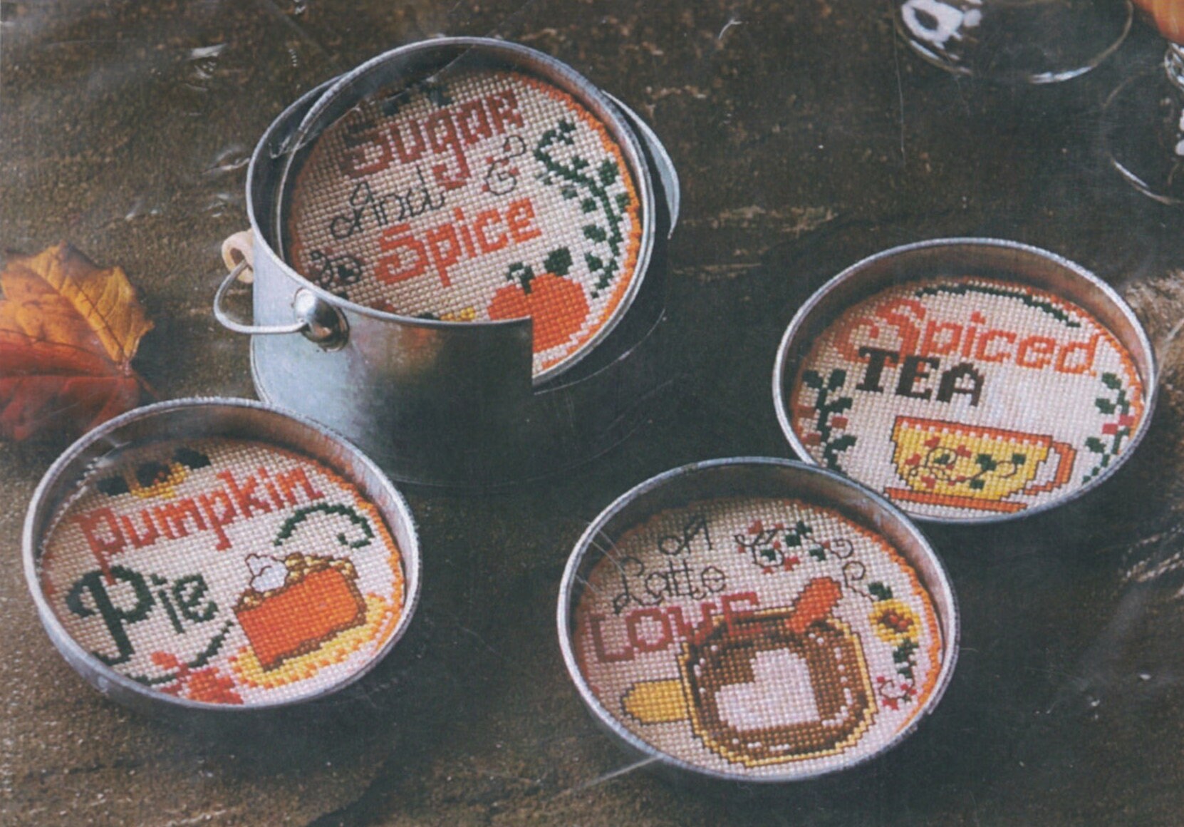 Cross Stitch Coaster Kits Spring or Fall Etsy