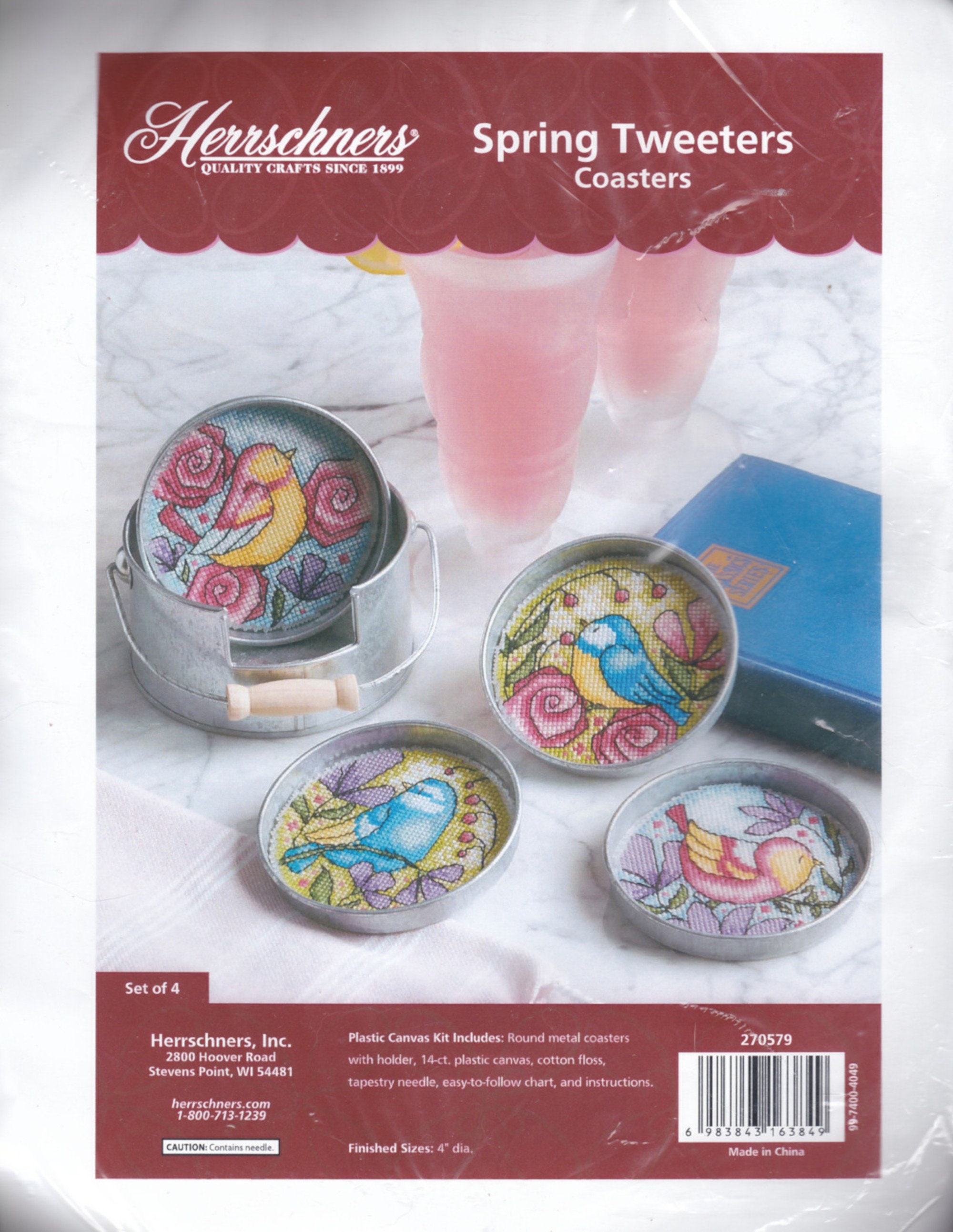 Cross Stitch Coaster Kits Spring or Fall Etsy