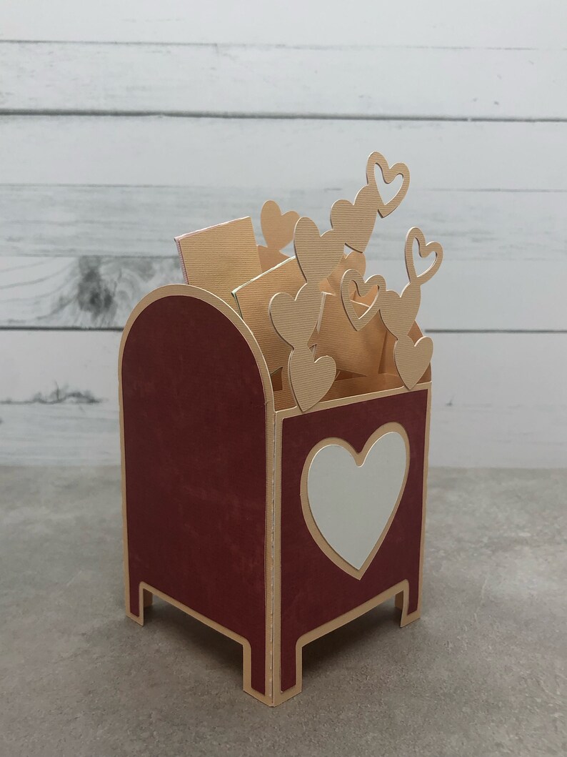 3D Card Valentines Mailbox - Etsy