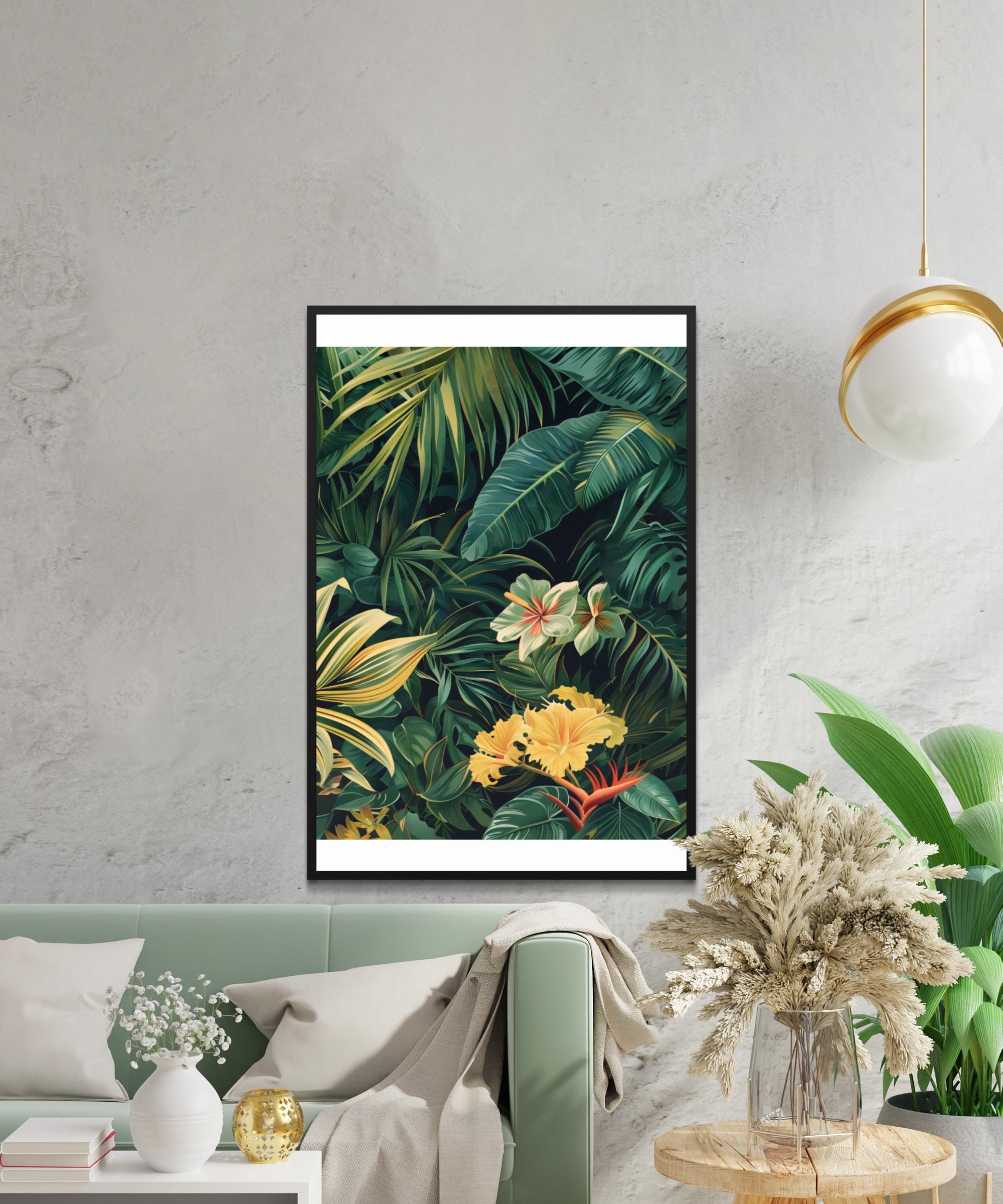 Tropical Jungle Wall Art, Botanical Print, Digital Download, Greenery ...