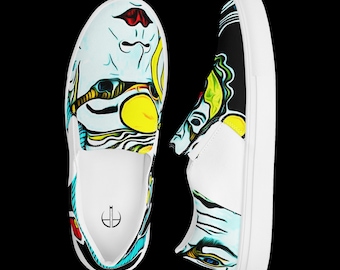 Surreal art Women’s slip-on canvas shoes