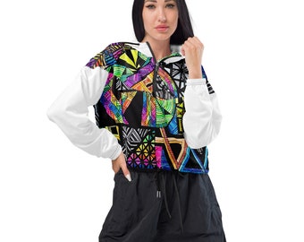 Sacred Geometry Women’s cropped windbreaker