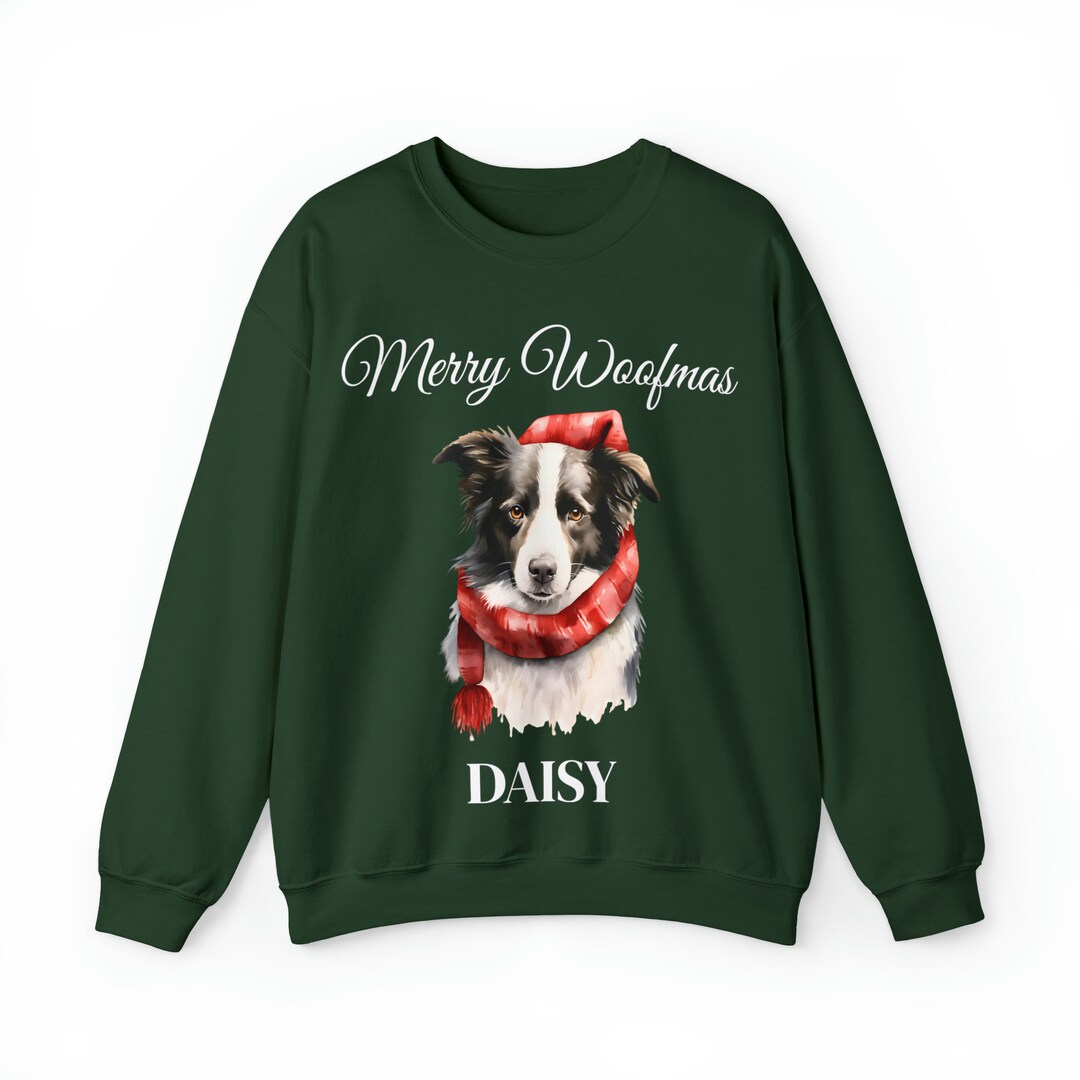 Personalised Border Collie Xmas Jumper Dog Mom Jumper Dog - Etsy
