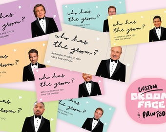 Who Has The Groom? Game - Bridal  Shower Game, Scratch Off, Bachelorette Game, Celebrity, Bridal Shower. Wedding Games