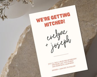 Hand Drawn Save the Date Template: Editable Canva Invite (5x7)