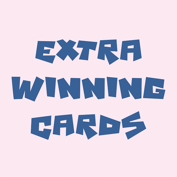 Extra Winning Cards - Wedding Games, Bridal Party Games, Scratch Off Games, Fun Games, Party Games, Bridal Shower, Wedding Party