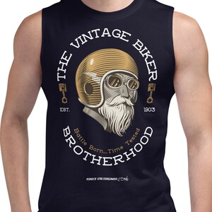 Biker Muscle Shirt The Vintage Biker Front Print