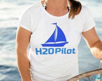 Sailing T-shirt, Beach Shirt, Sail Boating Shirt, H2O Pilot Sail