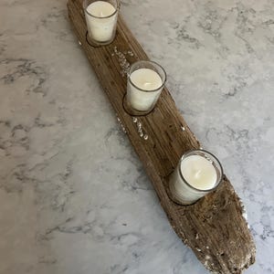 天然流木キャンドルホルダーとキャンドル