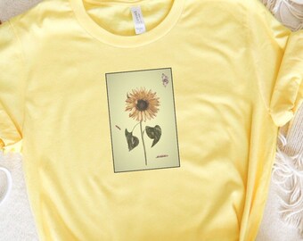 VINTAGE SONNENBLUME Kurzarm T-Shirt