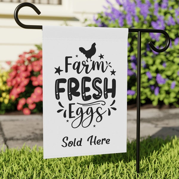 FARM FRESH EGGS Sold Here Banner, eggs for sale sign, local farmers market, hobby farm sale, hen eggs for sale