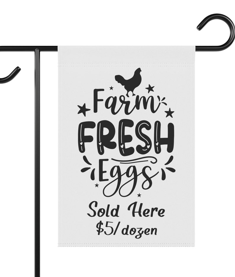 FARM FRESH EGGS Sold Here Banner, Eggs for Sale Sign, Local Farmers Market, Hobby Farm Sale, Hen