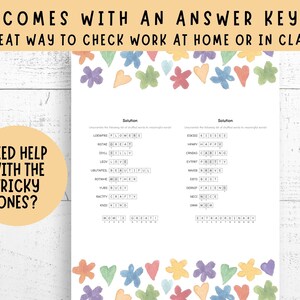 Mother's Day Double Puzzles for Kids, 3 Pgs, Word Scramble Combined ...