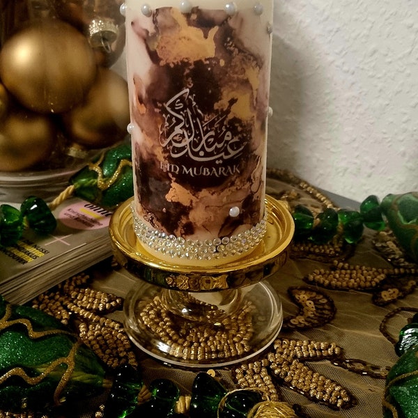 Eid Mubarak Candle, Islamic Eid Mubarak Gift, Breaking the Fast, Eid Mubarak Decorations