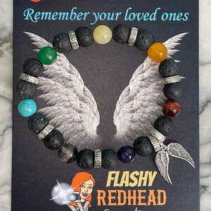 Cherished Souls Charm Chakra Bracelet with angel wings (XL - Extra Large)