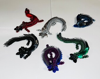 Chainmail and Scalemail Dragons. Available in Many Colors and Can be Customized.