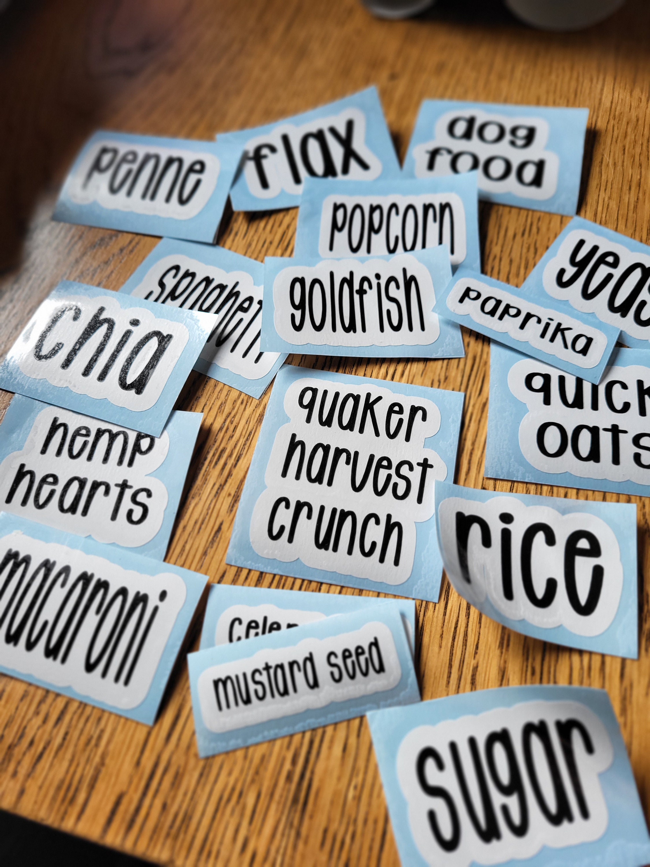 Vinyl Labels // Organization Labels // Kitchen // Home // Office ...