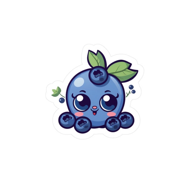 Blueberry Bliss Emoji Sticker: Spread Joy with a Happy Face