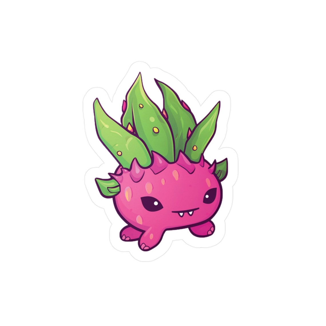 Happy Purple Dragon Fruit Sticker: Vibrant and Delightful - Etsy