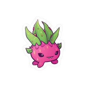 Happy Purple Dragon Fruit Sticker: Lebendig und entzückend